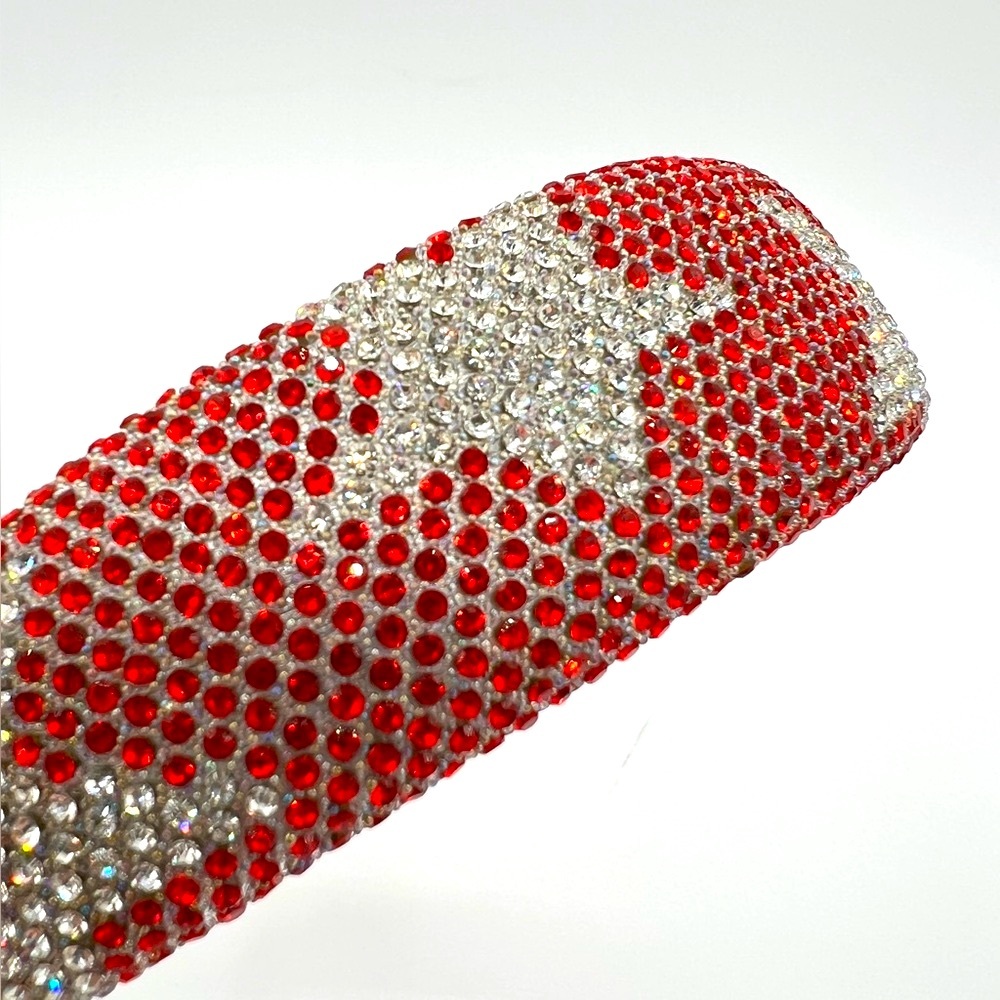 Silver Star Red Rhinestone Headband New